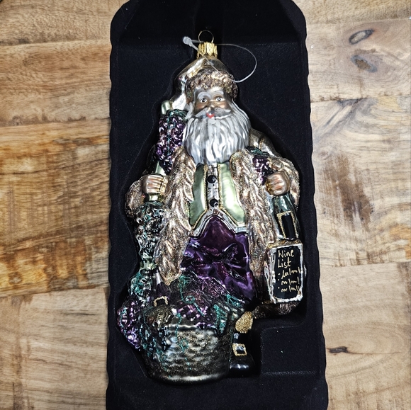 Trimsetter Santa Wine List Large Ornament - Picture 1 of 5